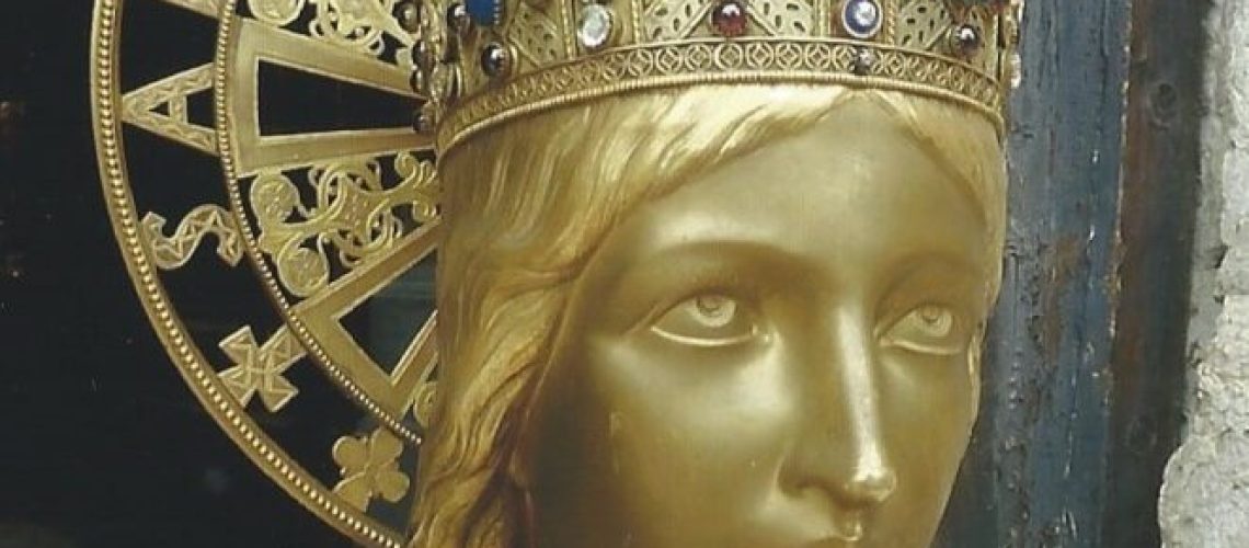 image de mise en avant - buste du reliquaire de l'église de Sainte Foy